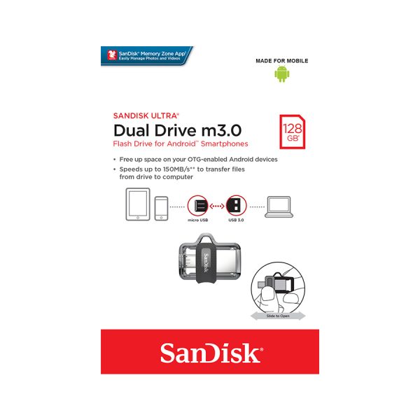 فلش مموری سن دیسک مدل Ultra Dual Drive M3.0 ظرفیت 128 گیگابایت - Image 4