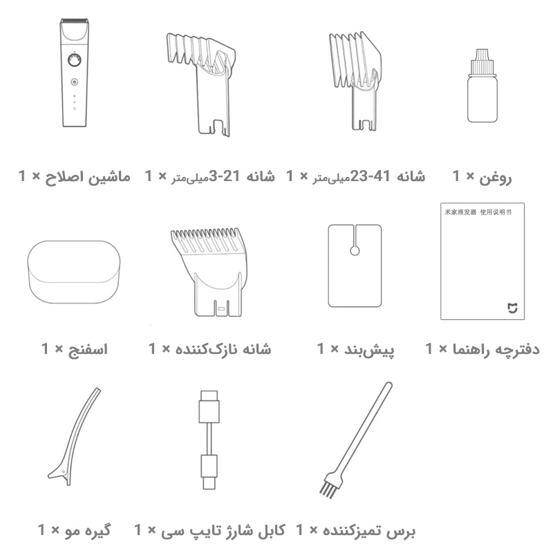 مشخصات تصویری ماشین اصلاح مو میجیا شیائومی مدل LFQ02KL