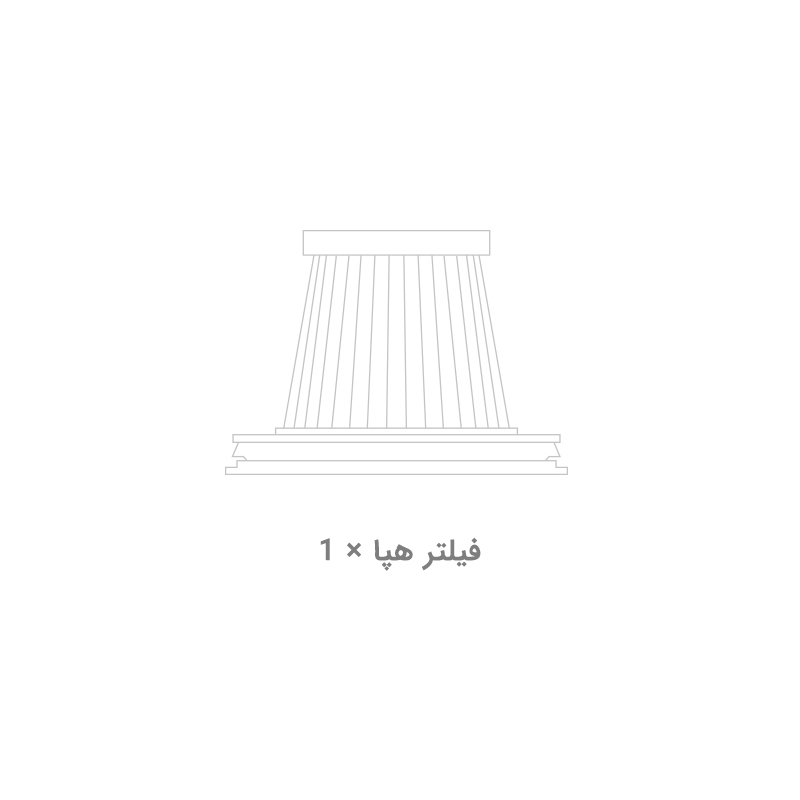 محتویات بستهبندی فیلتر هپا جارو شارژی مینی شیائومی مدل SSXCQ01XY